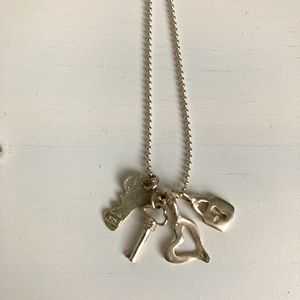 Sterling silver charm necklace
